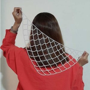 روسری مرواریدی سفید